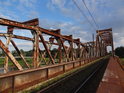 Na železničním mostě přes Odru u města Brzeg Dolny.
