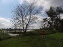 Levý břeh Odry ve městě Lebus.