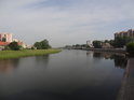 Odra v Opole pod silničním mostem, ul. Katedralna.