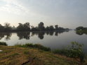 Řeka Odra ve městě Opole
