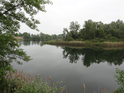 Písník na pravém břehu Odry u obce Nieboczowy.