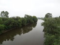 Kanał Ulga nad mostem nad městem Racibórz.