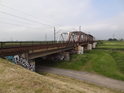 Železniční most, kanał Ulga, trať Racibórz – Rybnik.
