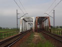 Železniční most, kanał Ulga pohled směr Racibórz – Rybnik.