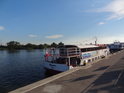 Restaurační loď na levém břehu Západní Odry, Szczecin.